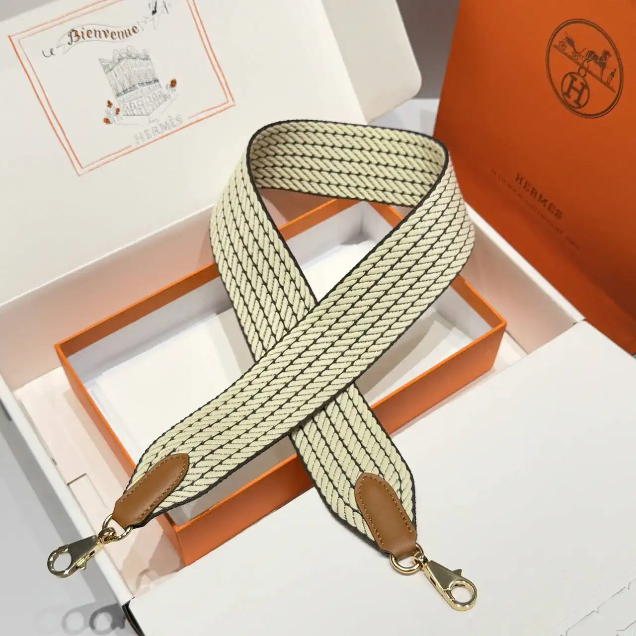 Hermes H073651CCAA105 Sangle Cavale 50 mm bag strap H80002