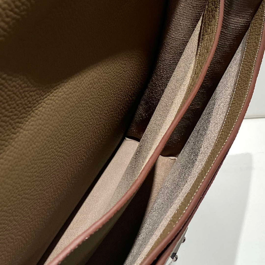 Hermes H074409CBH0 Men Sac a depeches light 1-37 briefcase Elephant Gray
