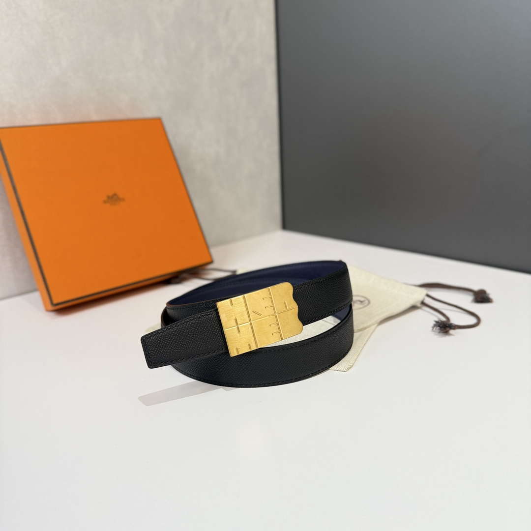Hermes H074562CK05 H belt buckle & Reversible leather strap 32 mm H88060
