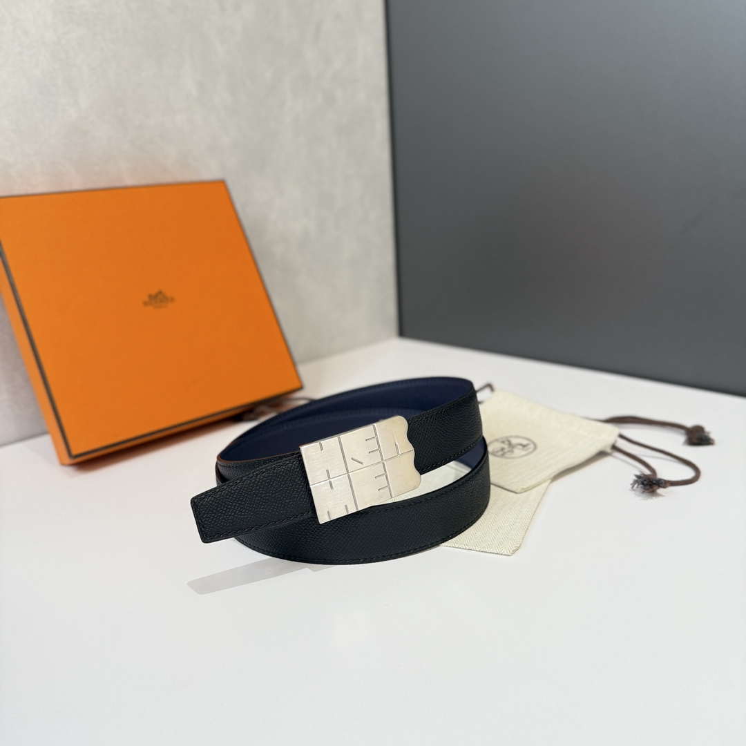 Hermes H074562CK05 H belt buckle & Reversible leather strap 32 mm H88061