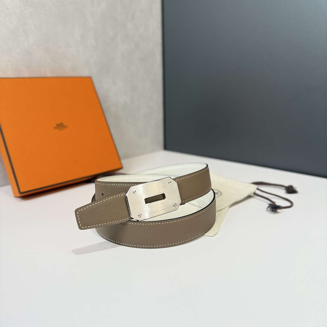 Hermes H074562CK05 H belt buckle & Reversible leather strap 32 mm H88063