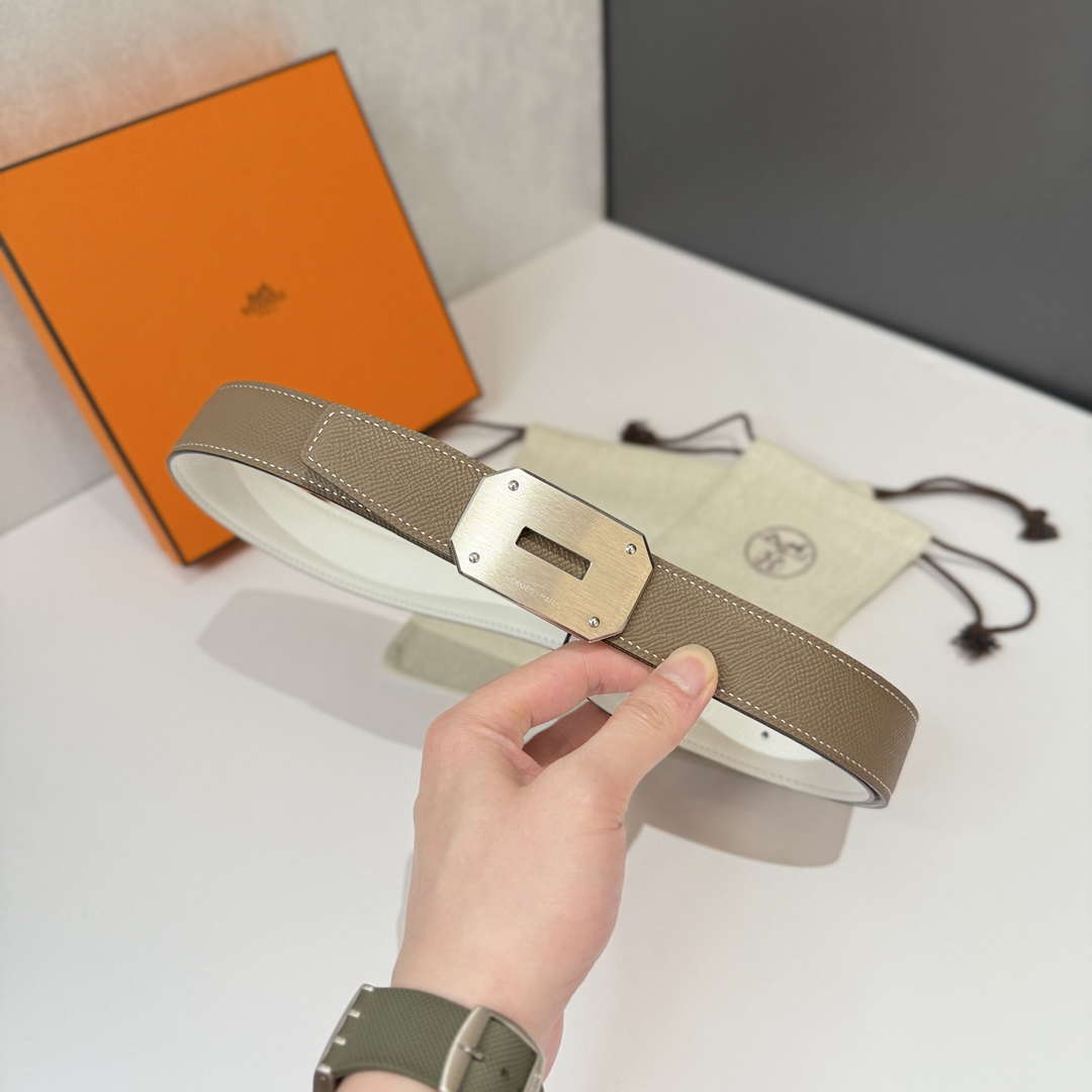 Hermes H074562CK05 H belt buckle & Reversible leather strap 32 mm H88063