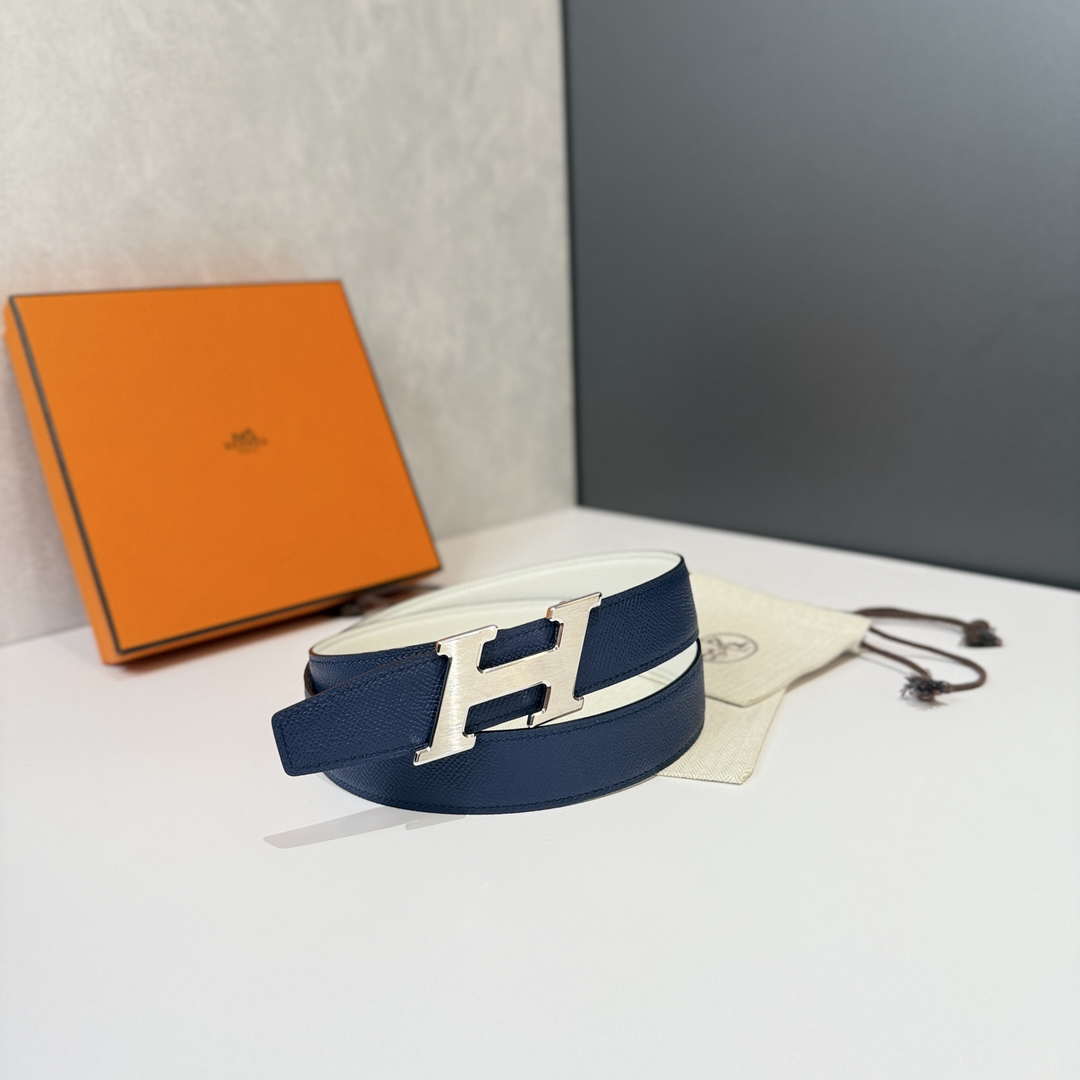 Hermes H074562CK05 H belt buckle & Reversible leather strap 32 mm H88065