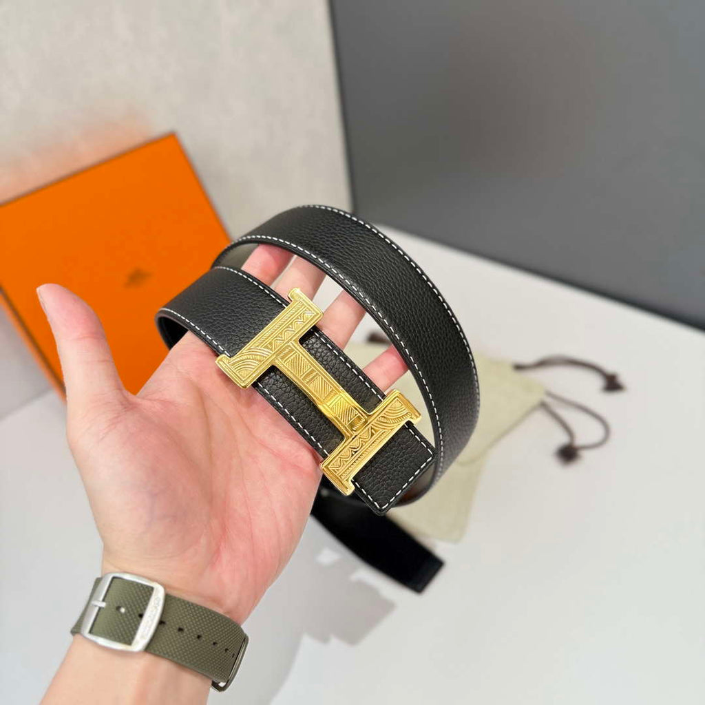 Hermes H074562CP2K H belt buckle & Reversible leather strap H88066