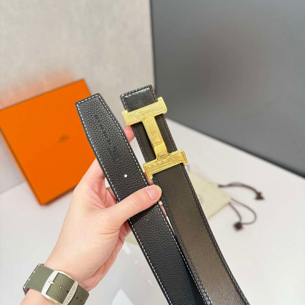 Hermes H074562CP2K H belt buckle & Reversible leather strap H88066