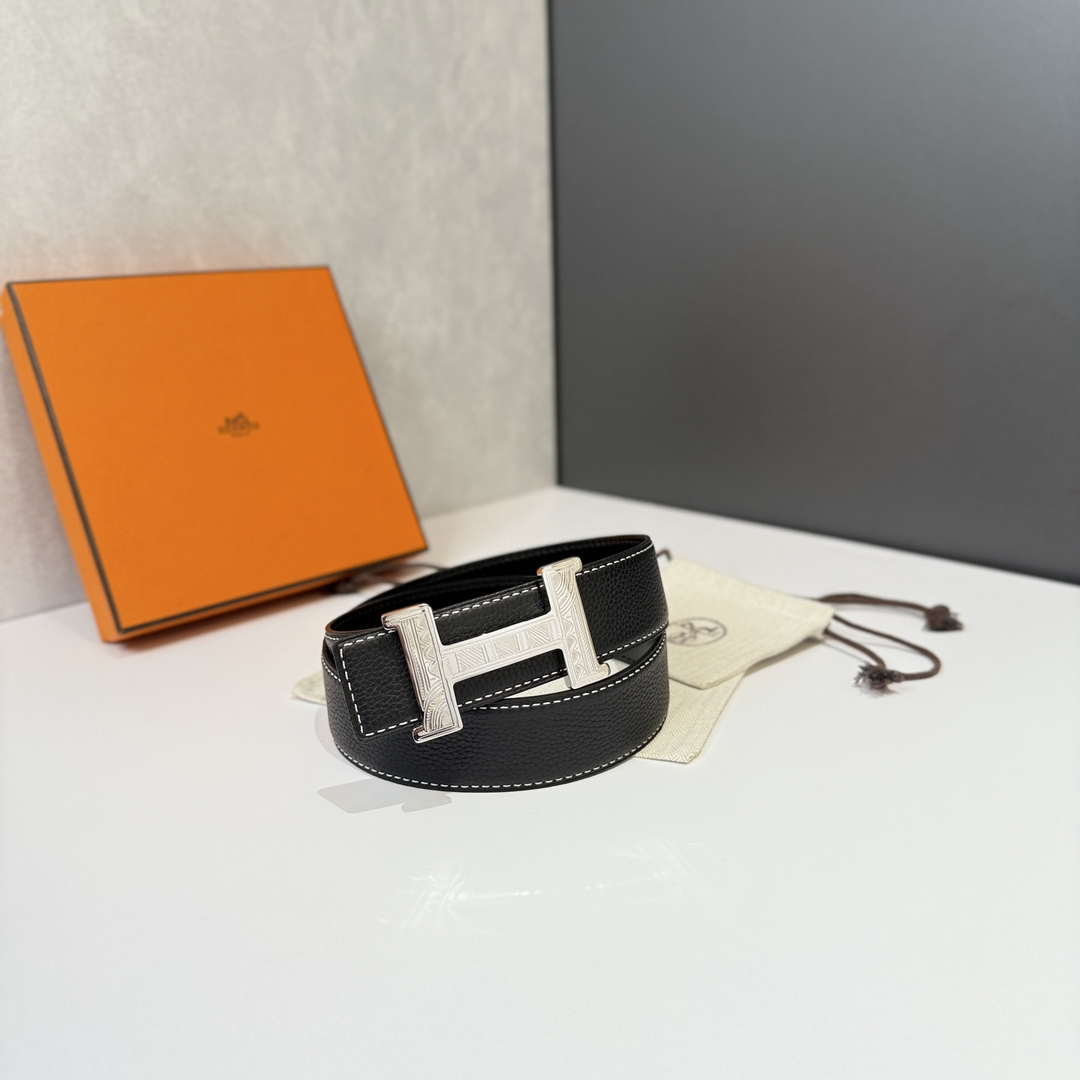 Hermes H074562CP2K H belt buckle & Reversible leather strap H88067 - '--Please Select-- - View 1