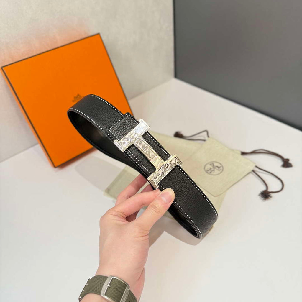 Hermes H074562CP2K H belt buckle & Reversible leather strap H88067