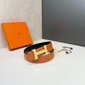 Hermes H074562CP2K H belt buckle & Reversible leather strap H88068