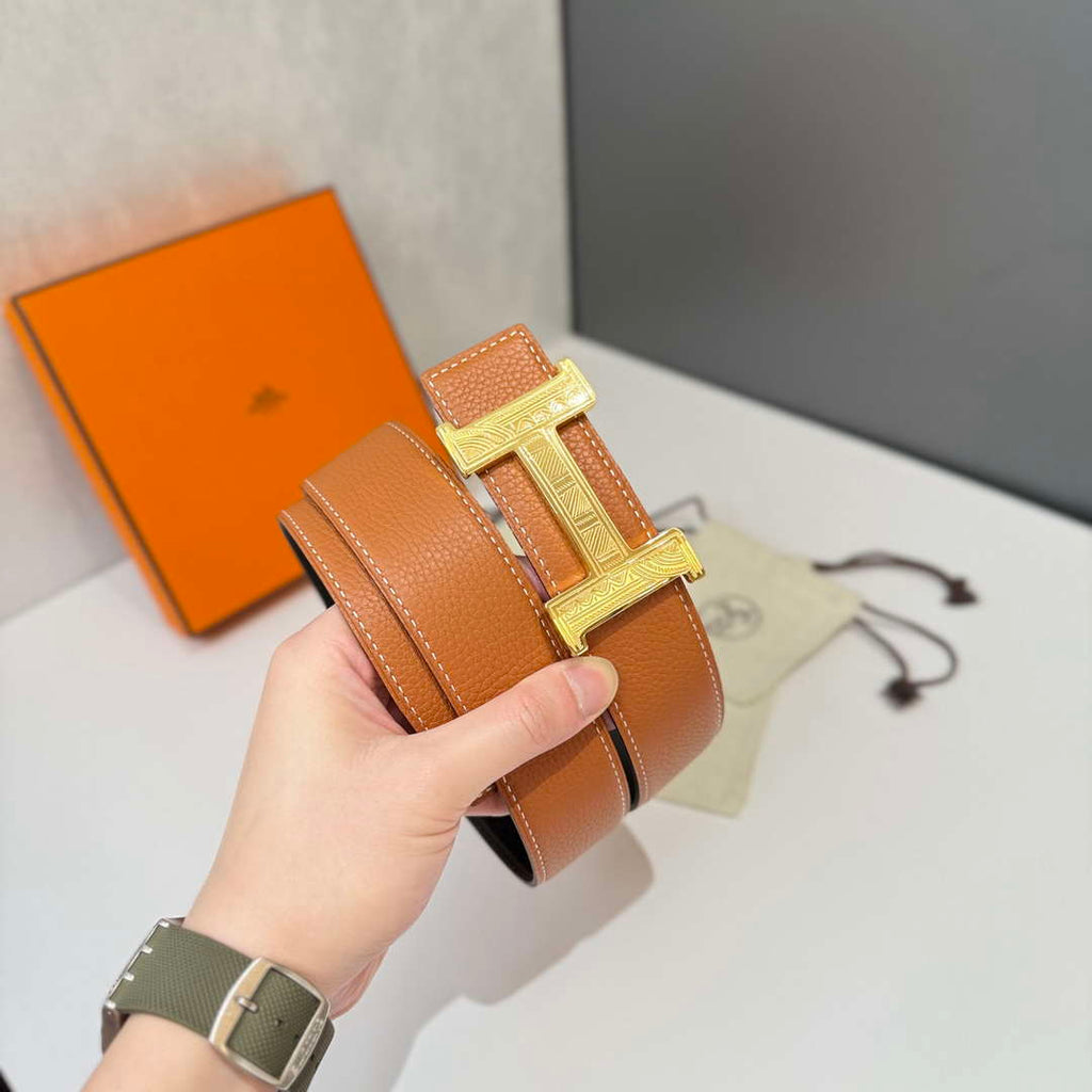 Hermes H074562CP2K H belt buckle & Reversible leather strap H88068