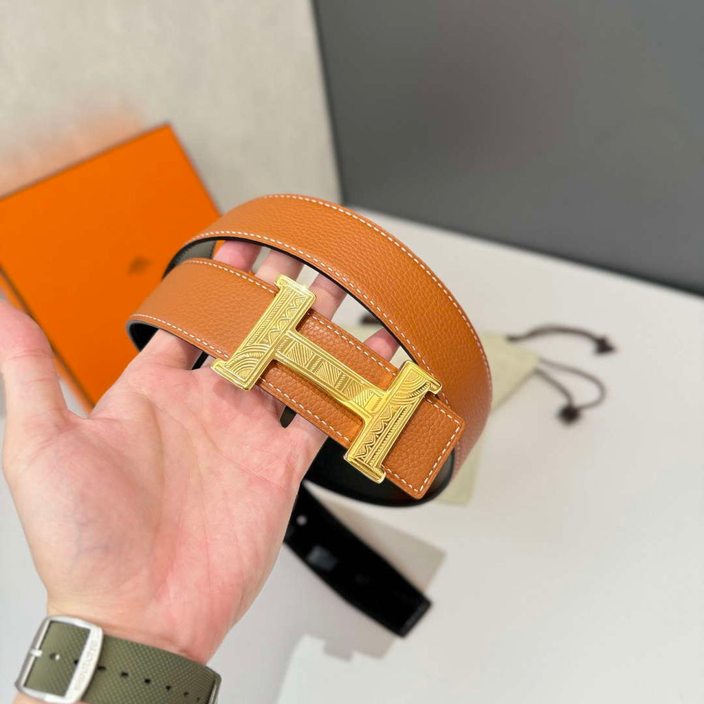 Hermes H074562CP2K H belt buckle & Reversible leather strap H88068
