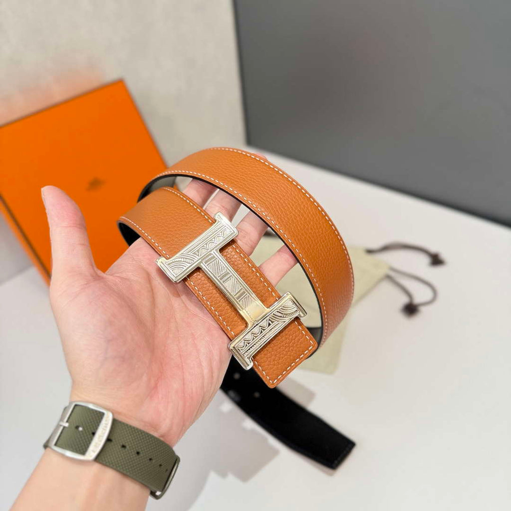 Hermes H074562CP2K H belt buckle & Reversible leather strap H88069