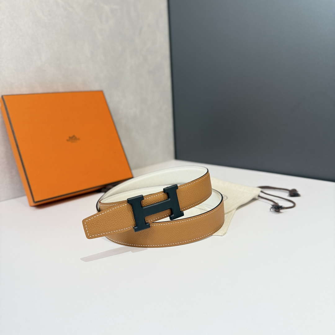 Hermes H074562CP2K H belt buckle & Reversible leather strap H88070 - '--Please Select-- - View 1