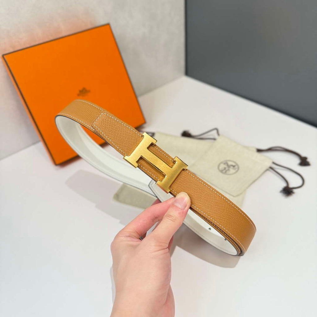 Hermes H074562CP2K H belt buckle & Reversible leather strap H88071