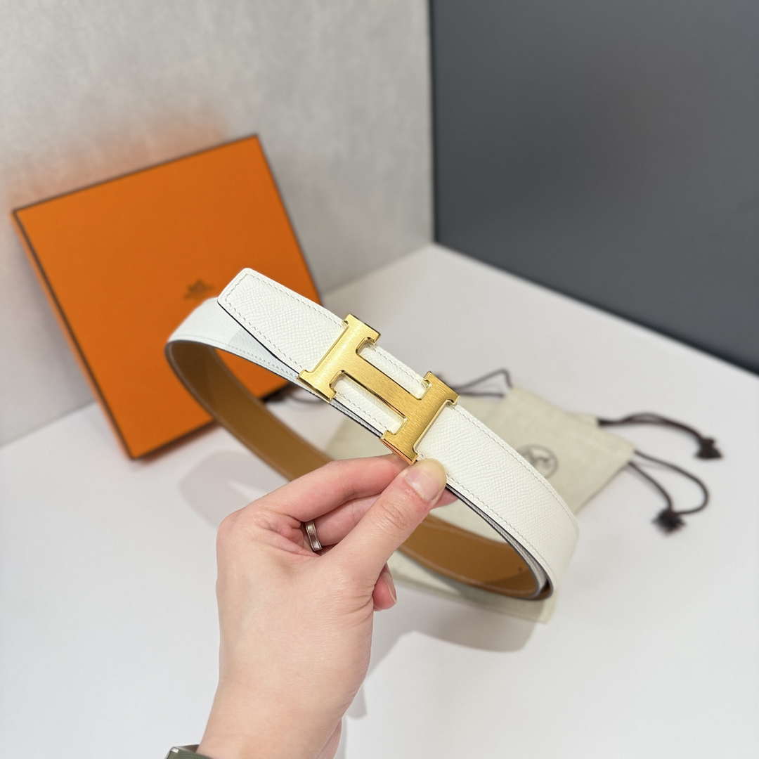 Hermes H074562CP2K H belt buckle & Reversible leather strap H88071