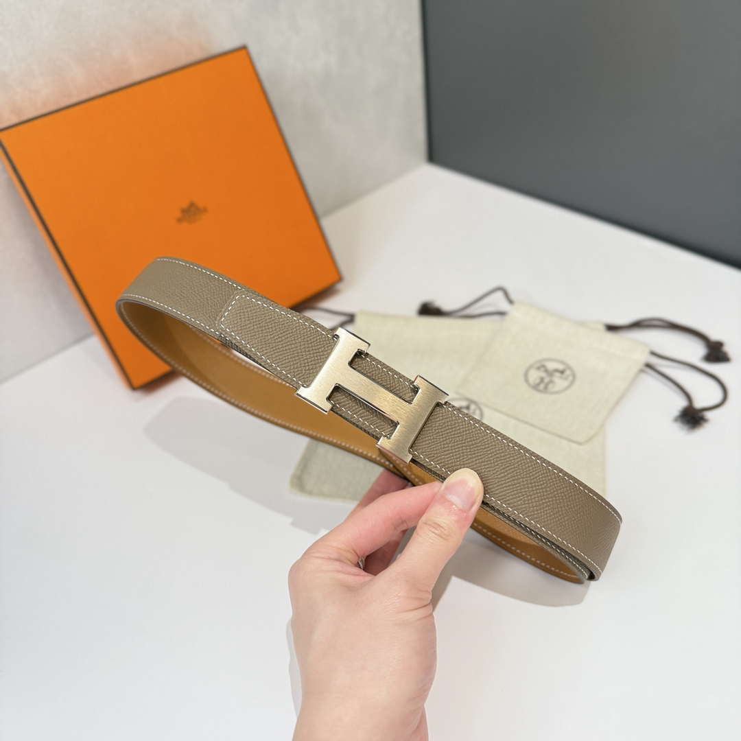 Hermes H074562CP2K H belt buckle & Reversible leather strap H88073 - '--Please Select-- - View 2