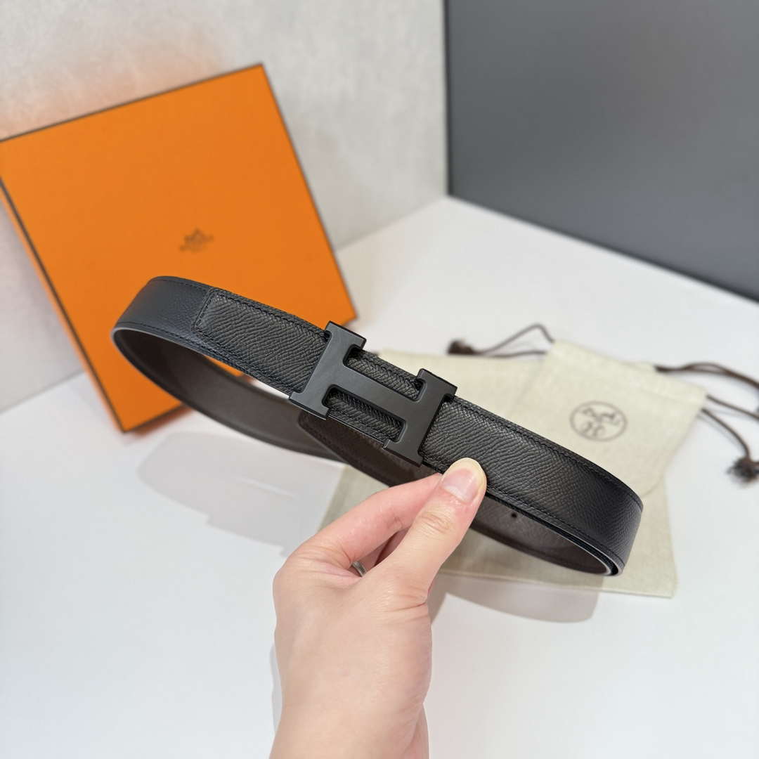 Hermes H074562CP2K H belt buckle & Reversible leather strap H88074