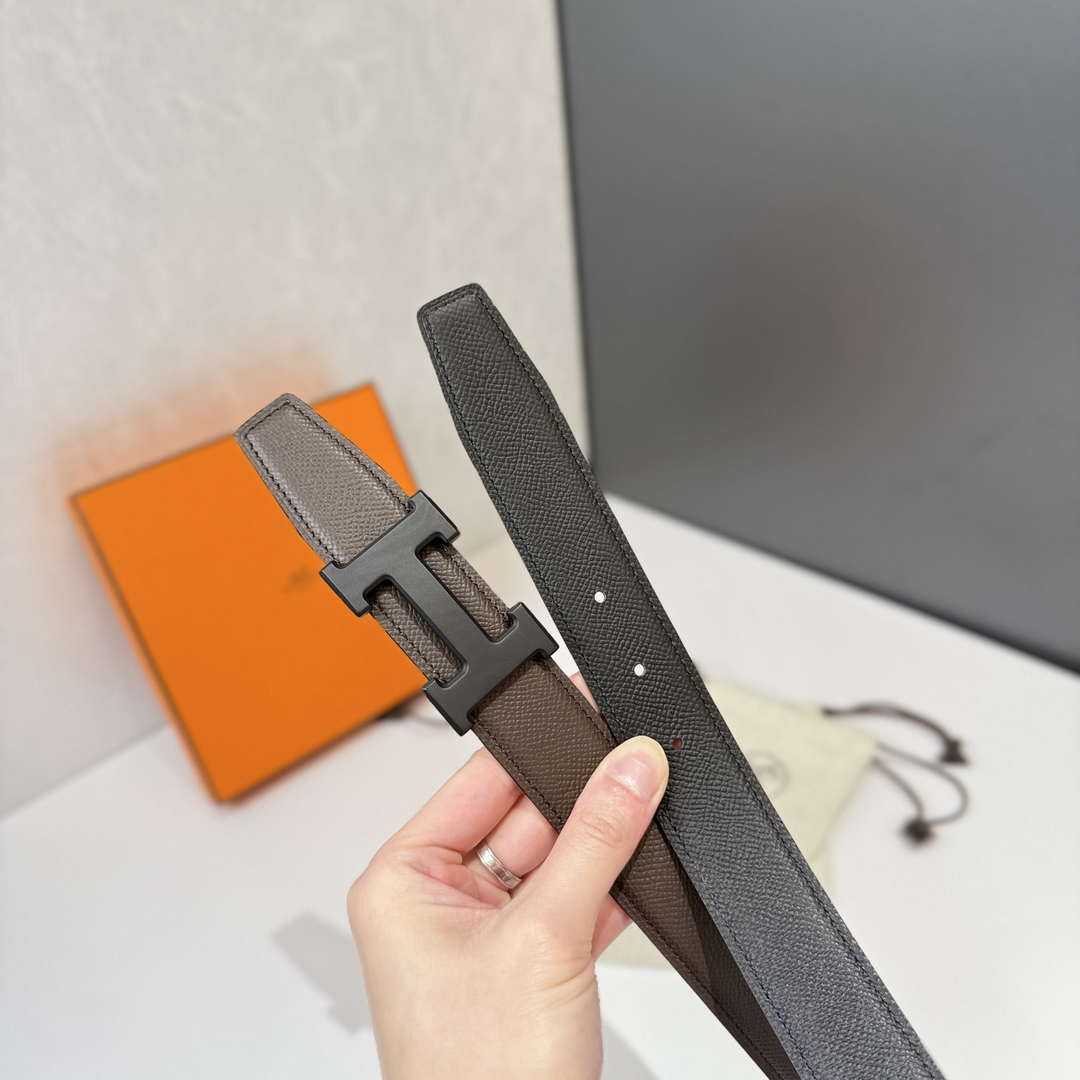 Hermes H074562CP2K H belt buckle & Reversible leather strap H88074