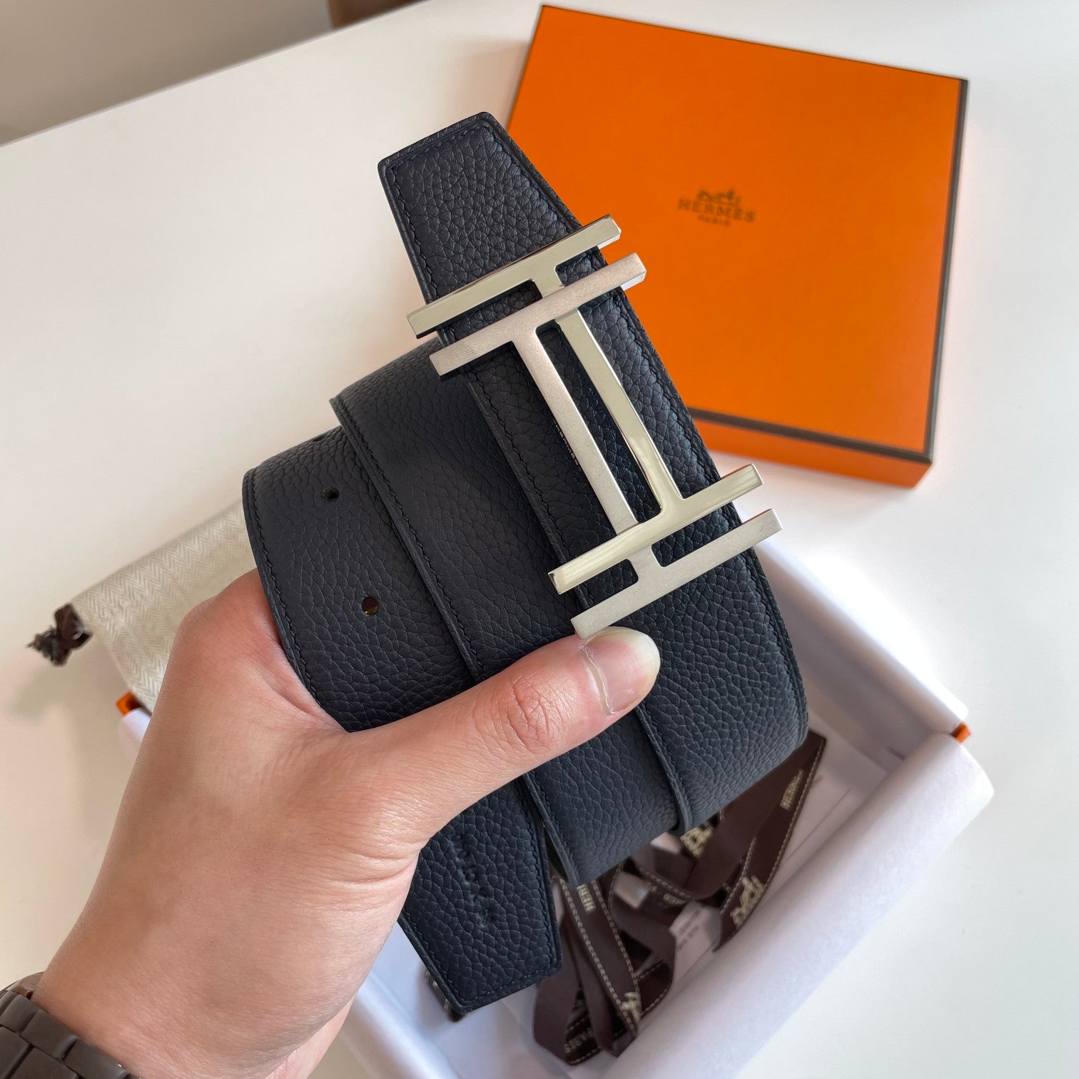 Hermes H074562CUZ3 Constance belt buckle & Reversible leather strap 38 mm H990009 - '--Please Select-- - View 1