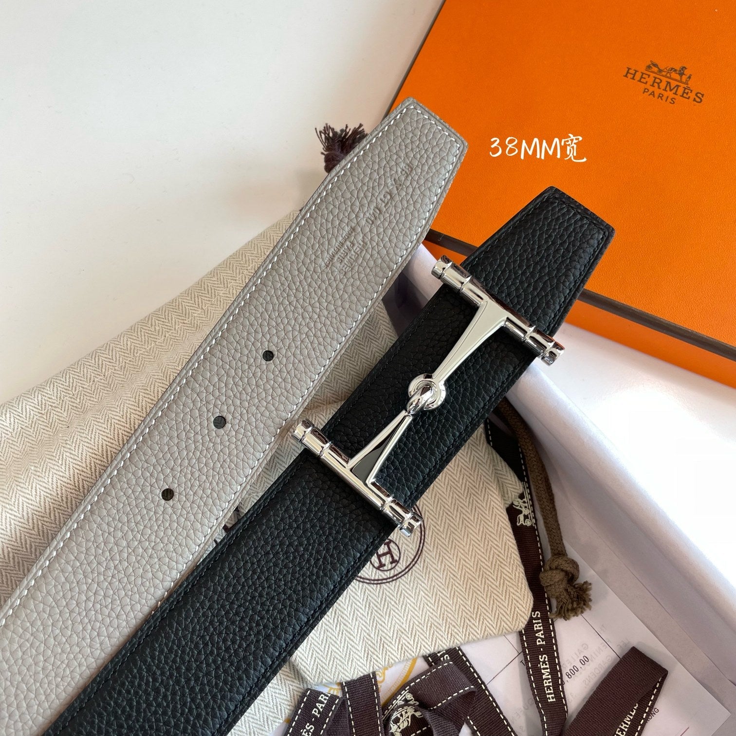 Hermes H074562CUZ3 Constance belt buckle & Reversible leather strap 38 mm H990011