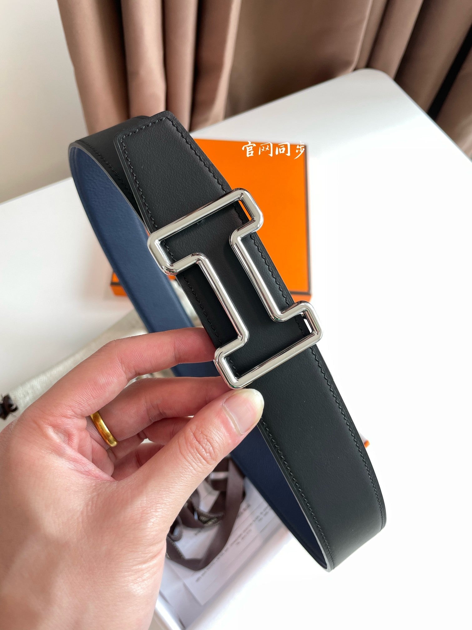 Hermes H074562CUZ3 Constance belt buckle & Reversible leather strap 38 mm H990013