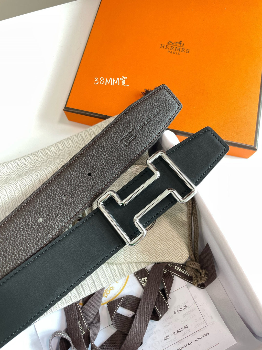 Hermes H074562CUZ3 Constance belt buckle & Reversible leather strap 38 mm H990015