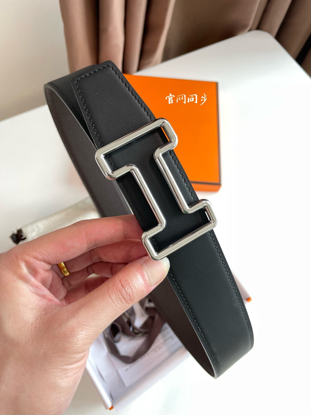 Hermes H074562CUZ3 Constance belt buckle & Reversible leather strap 38 mm H990015