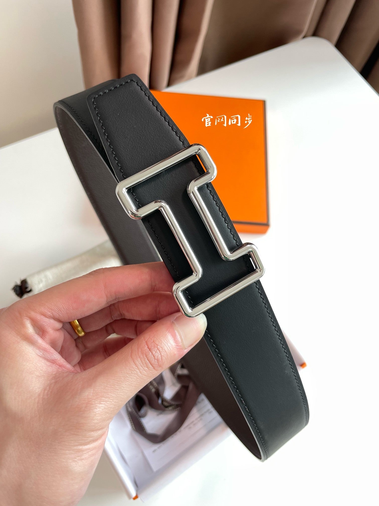 Hermes H074562CUZ3 Constance belt buckle & Reversible leather strap 38 mm H990015