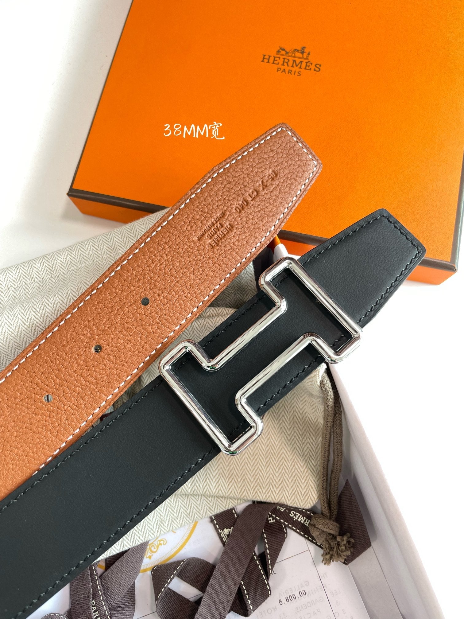Hermes H074562CUZ3 Constance belt buckle & Reversible leather strap 38 mm H990016