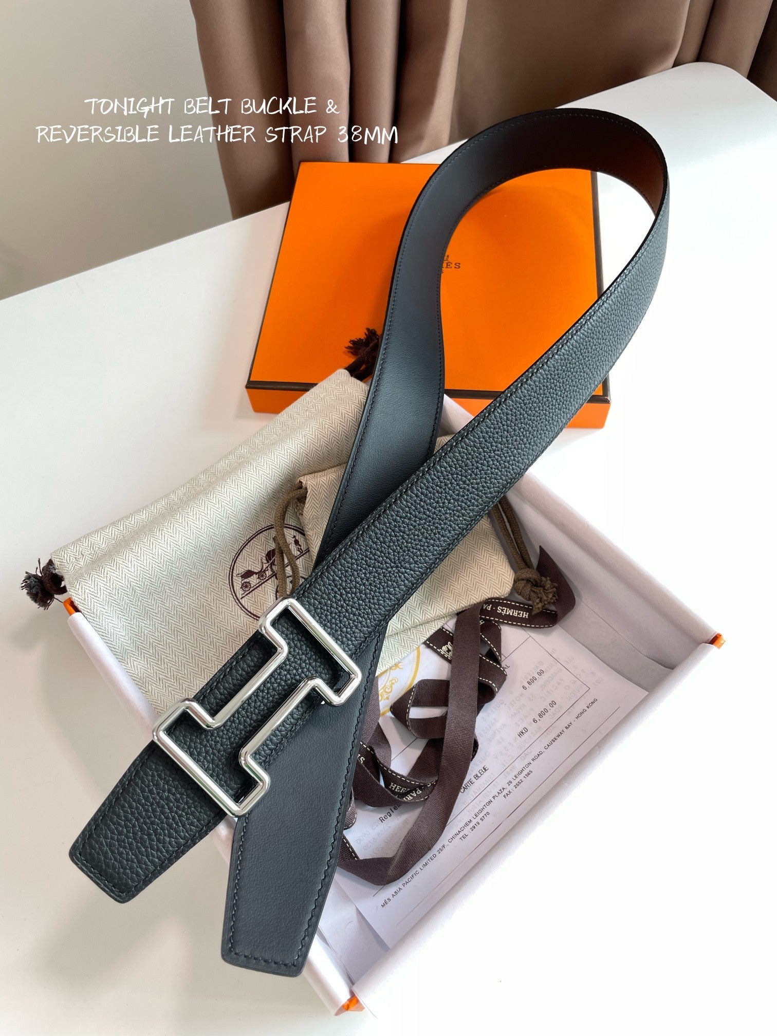 Hermes H074562CUZ3 Constance belt buckle & Reversible leather strap 38 mm H990017