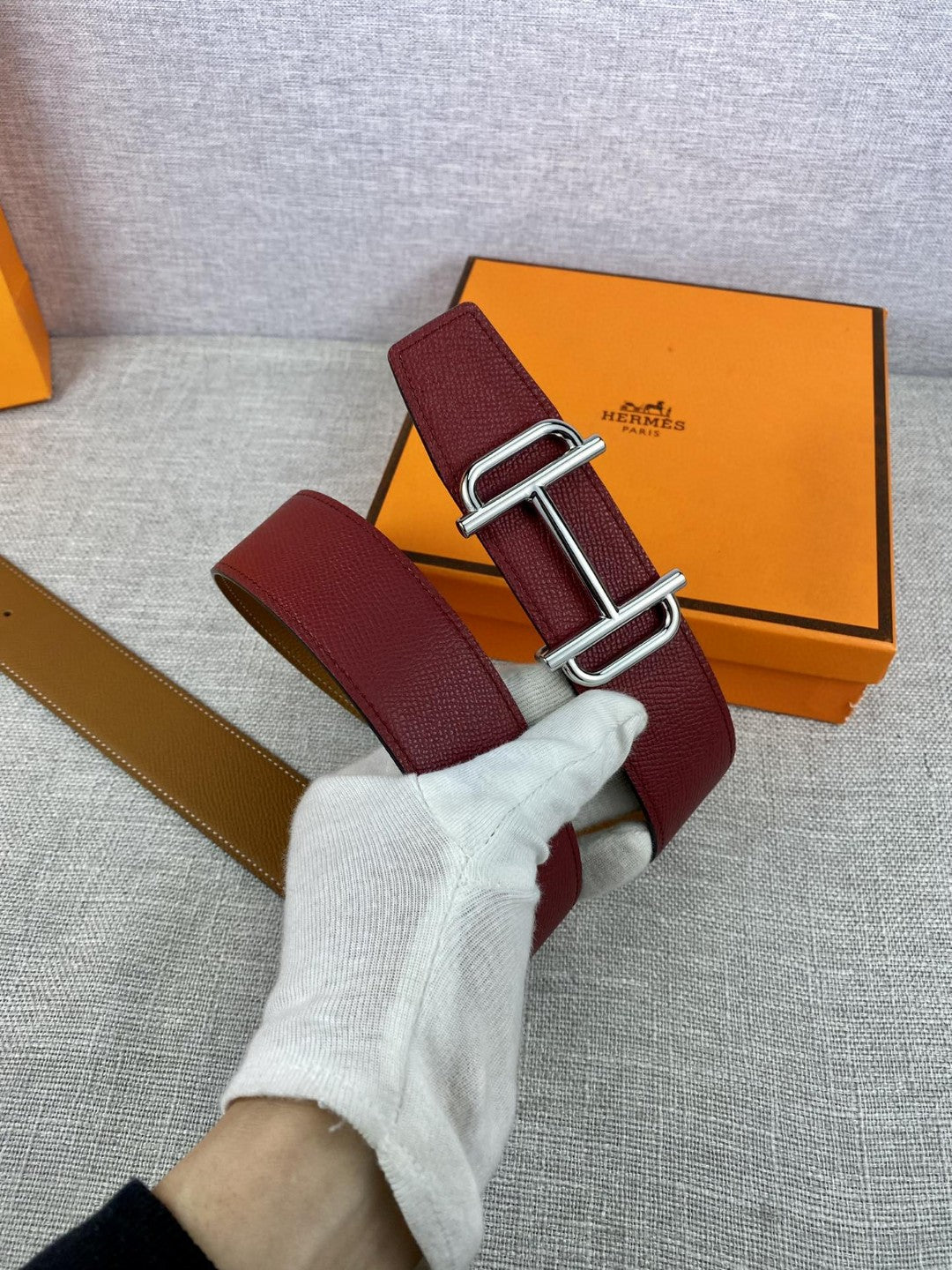 Hermes H074562CUZ3 Constance belt buckle & Reversible leather strap 38 mm H990019 - '--Please Select-- / Gold - View 1