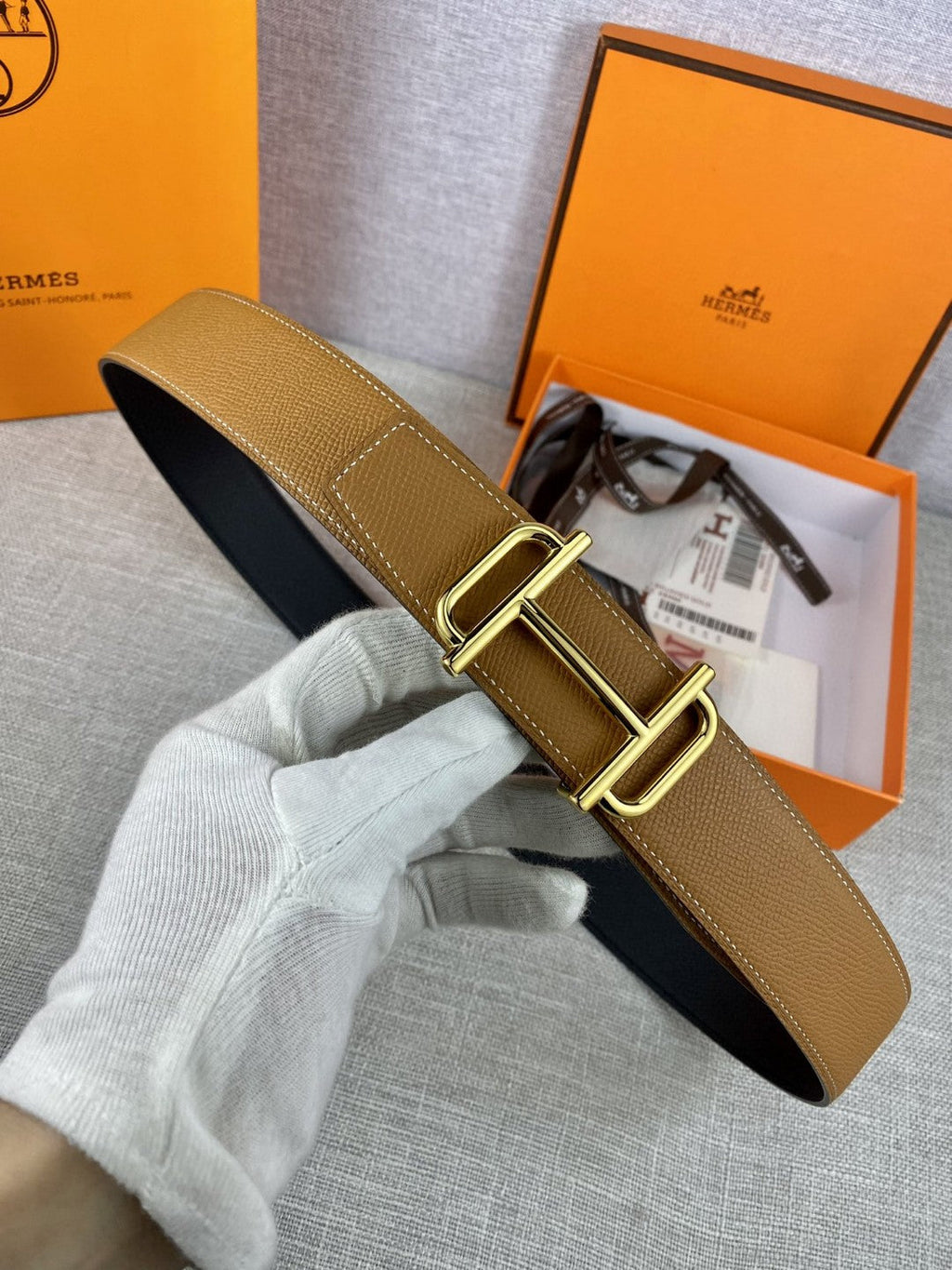Hermes H074562CUZ3 Constance belt buckle & Reversible leather strap 38 mm H990022