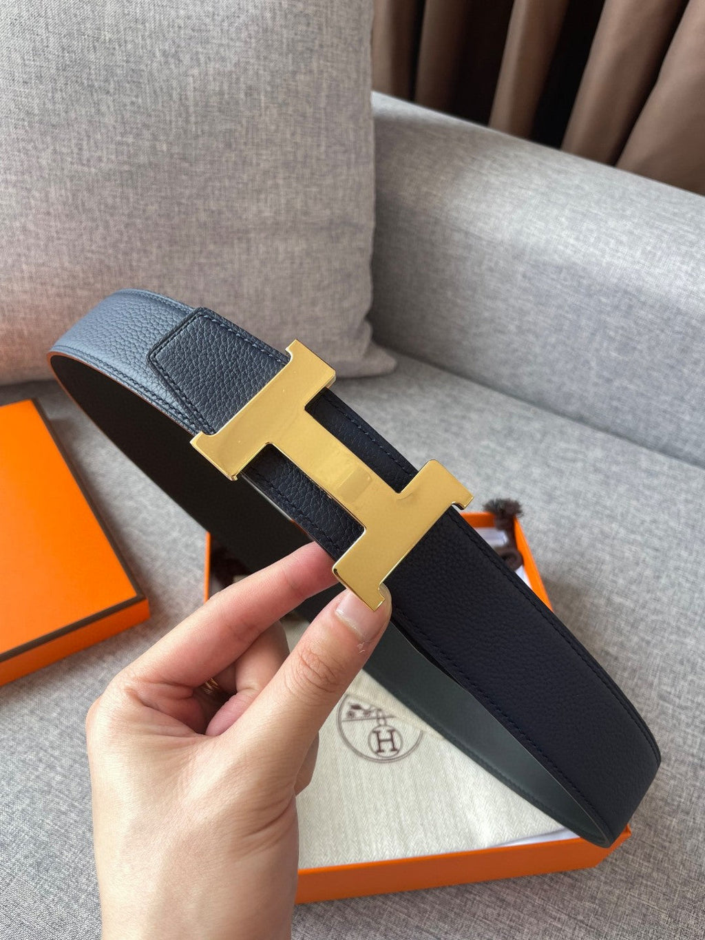 Hermes H074562CUZ3 Constance belt buckle & Reversible leather strap 38 mm H990025