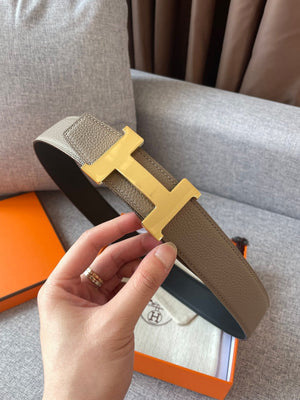 Hermes H074562CUZ3 Constance belt buckle & Reversible leather strap 38 mm H990026 - Gold / '--Please Select-- - View 1