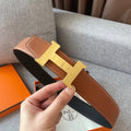 Hermes H074562CUZ3 Constance belt buckle & Reversible leather strap 38 mm H990028 - Gold / '--Please Select-- - View 1