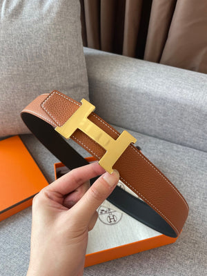 Hermes H074562CUZ3 Constance belt buckle & Reversible leather strap 38 mm H990028 - Gold / '--Please Select-- - View 1