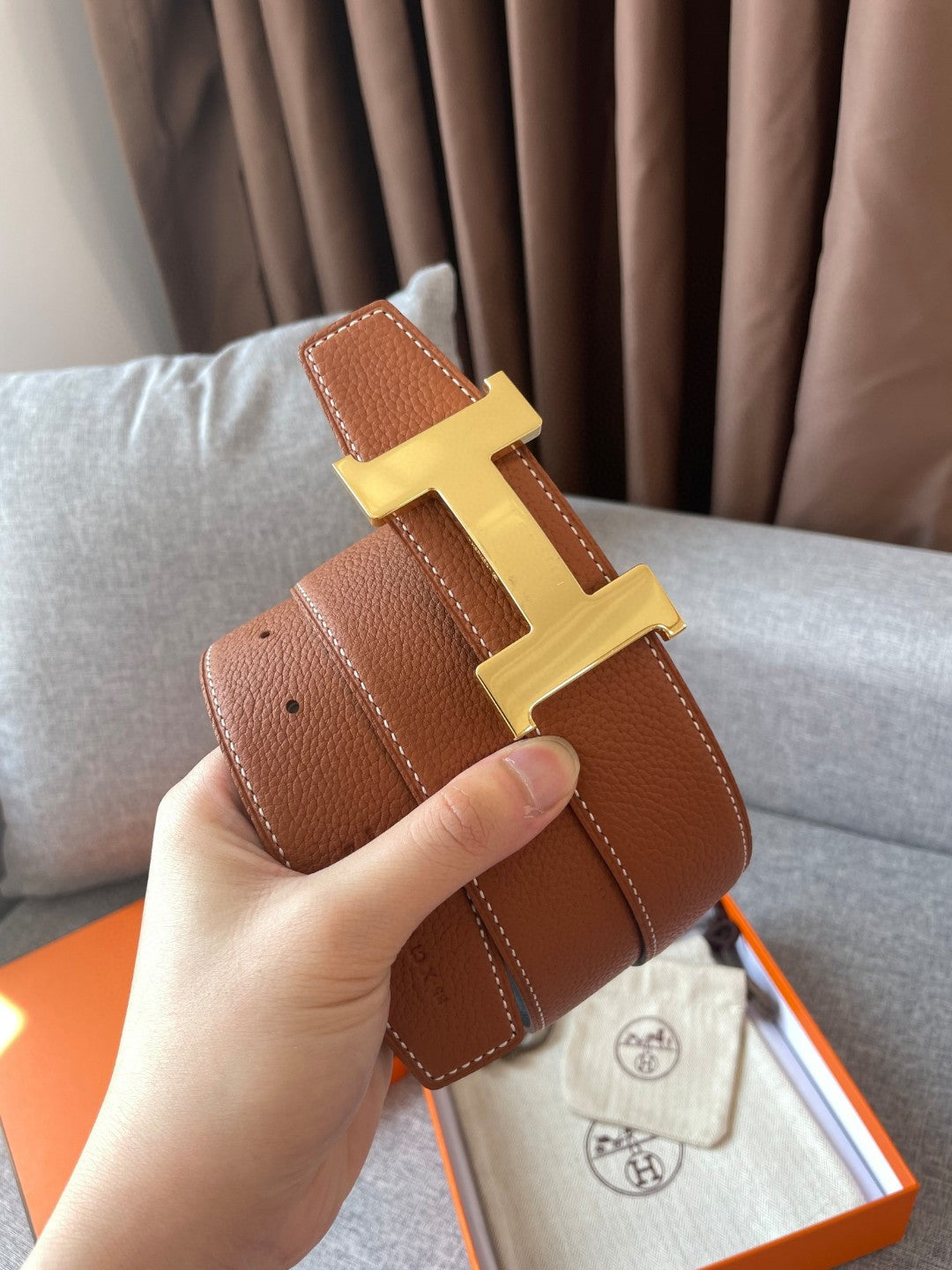 Hermes H074562CUZ3 Constance belt buckle & Reversible leather strap 38 mm H990028