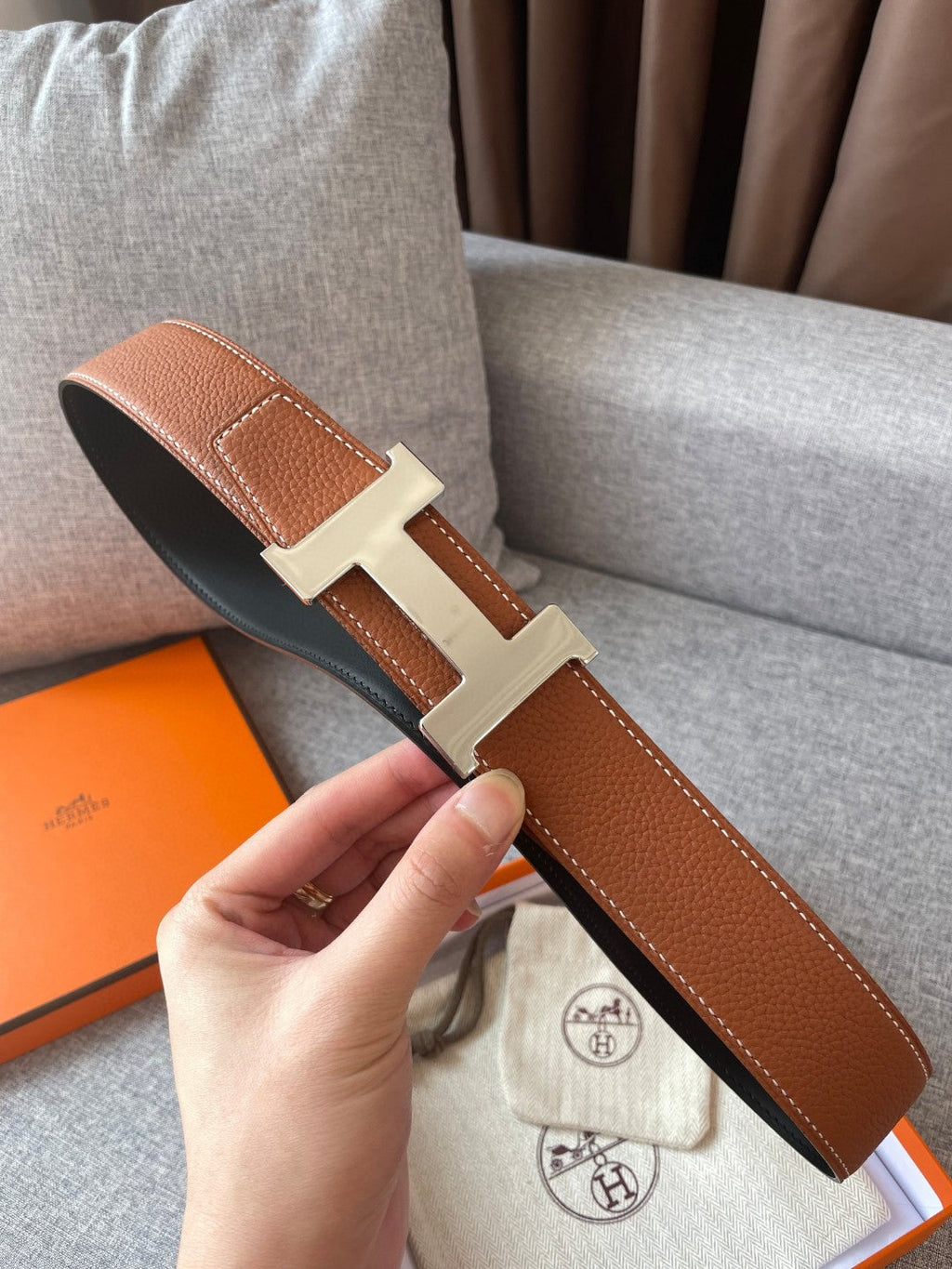Hermes H074562CUZ3 Constance belt buckle & Reversible leather strap 38 mm H990028
