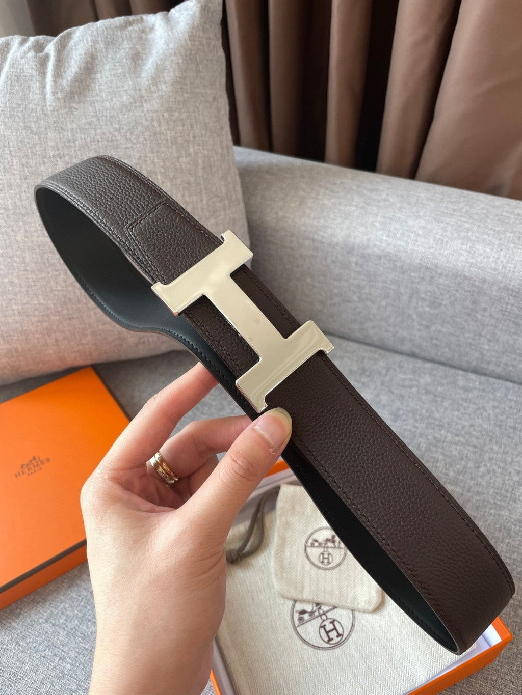 Hermes H074562CUZ3 Constance belt buckle & Reversible leather strap 38 mm H990029