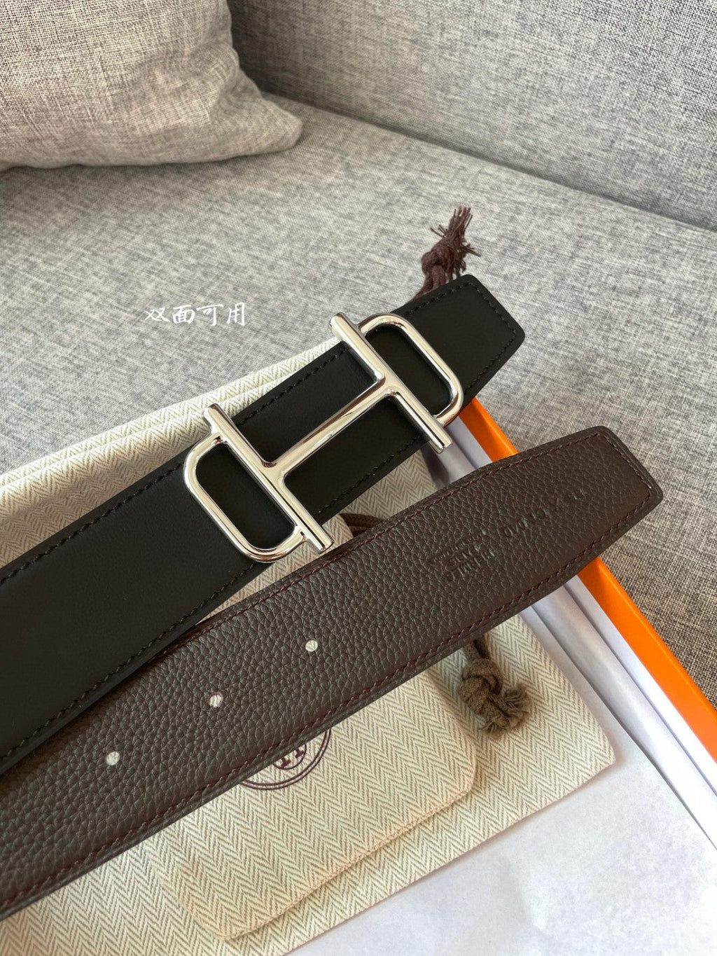 Hermes H074562CUZ3 Constance belt buckle & Reversible leather strap 38 mm H990030