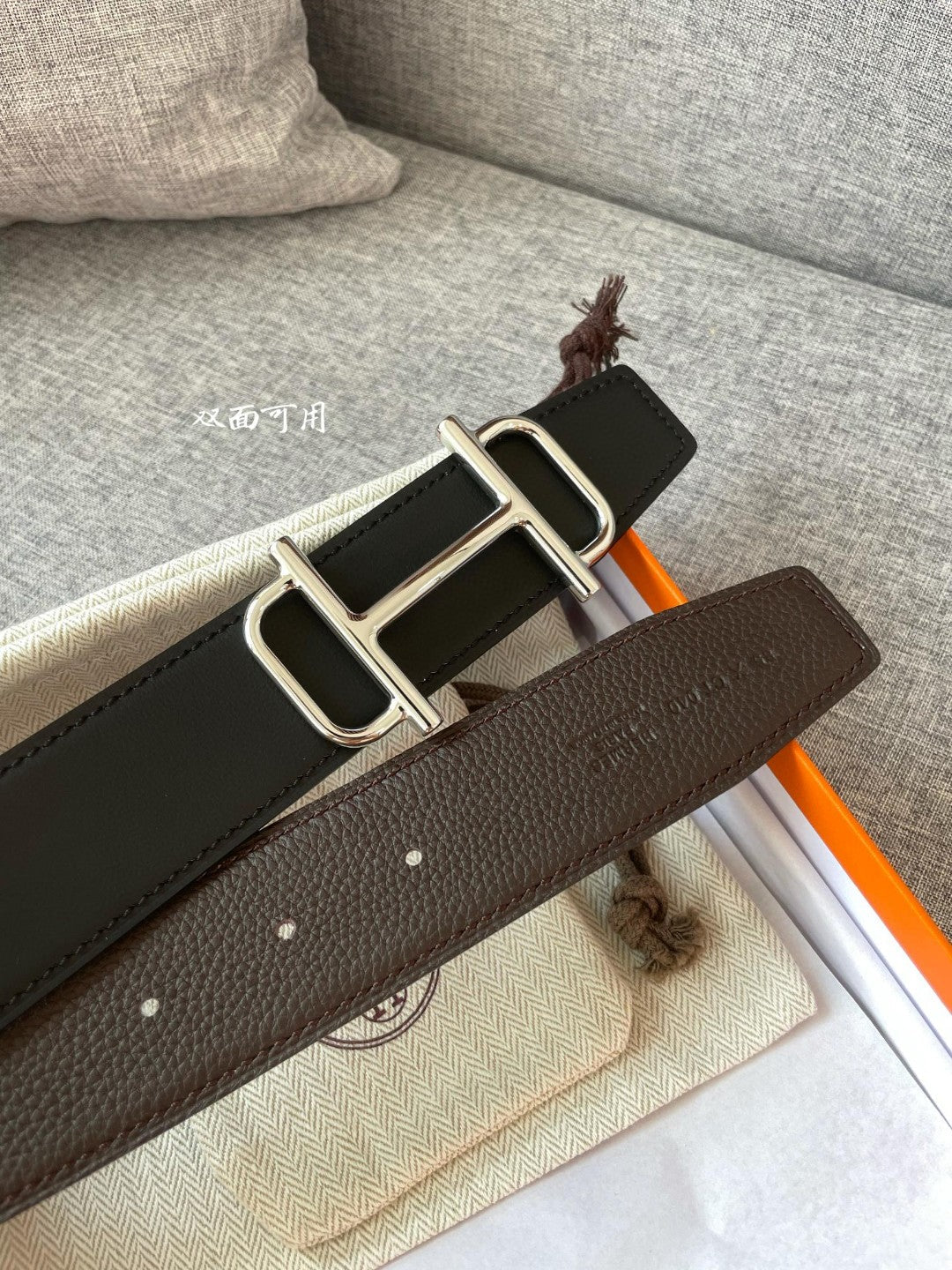 Hermes H074562CUZ3 Constance belt buckle & Reversible leather strap 38 mm H990030