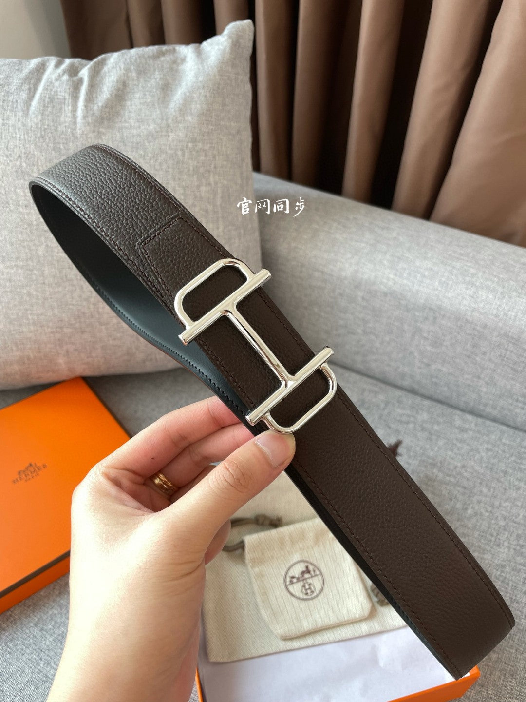 Hermes H074562CUZ3 Constance belt buckle & Reversible leather strap 38 mm H990030