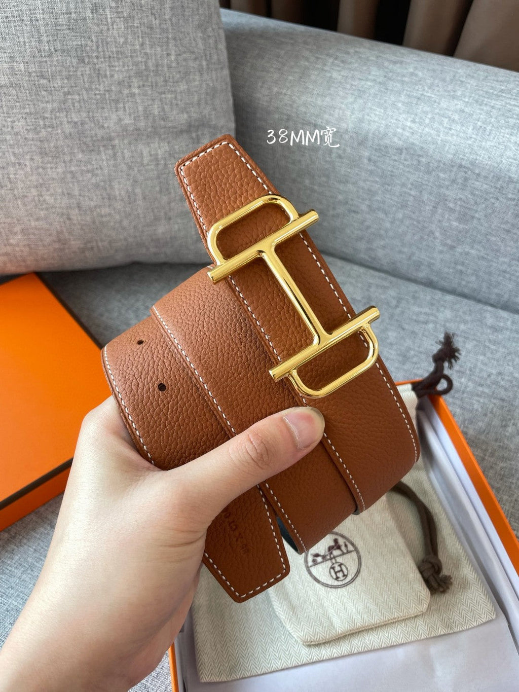 Hermes H074562CUZ3 Constance belt buckle & Reversible leather strap 38 mm H990031