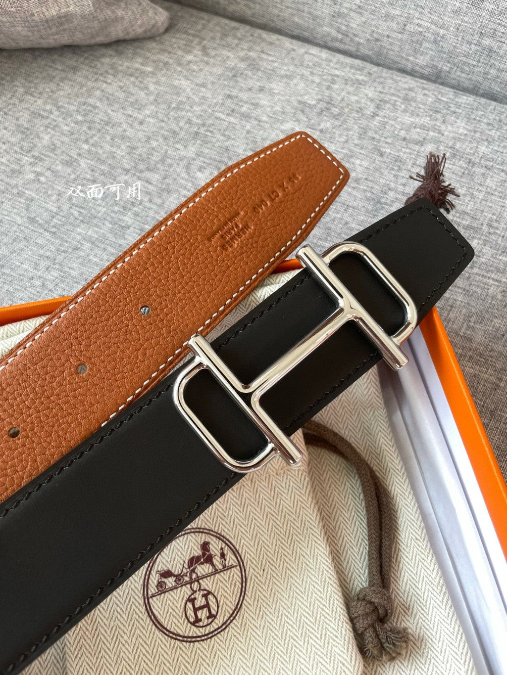 Hermes H074562CUZ3 Constance belt buckle & Reversible leather strap 38 mm H990031