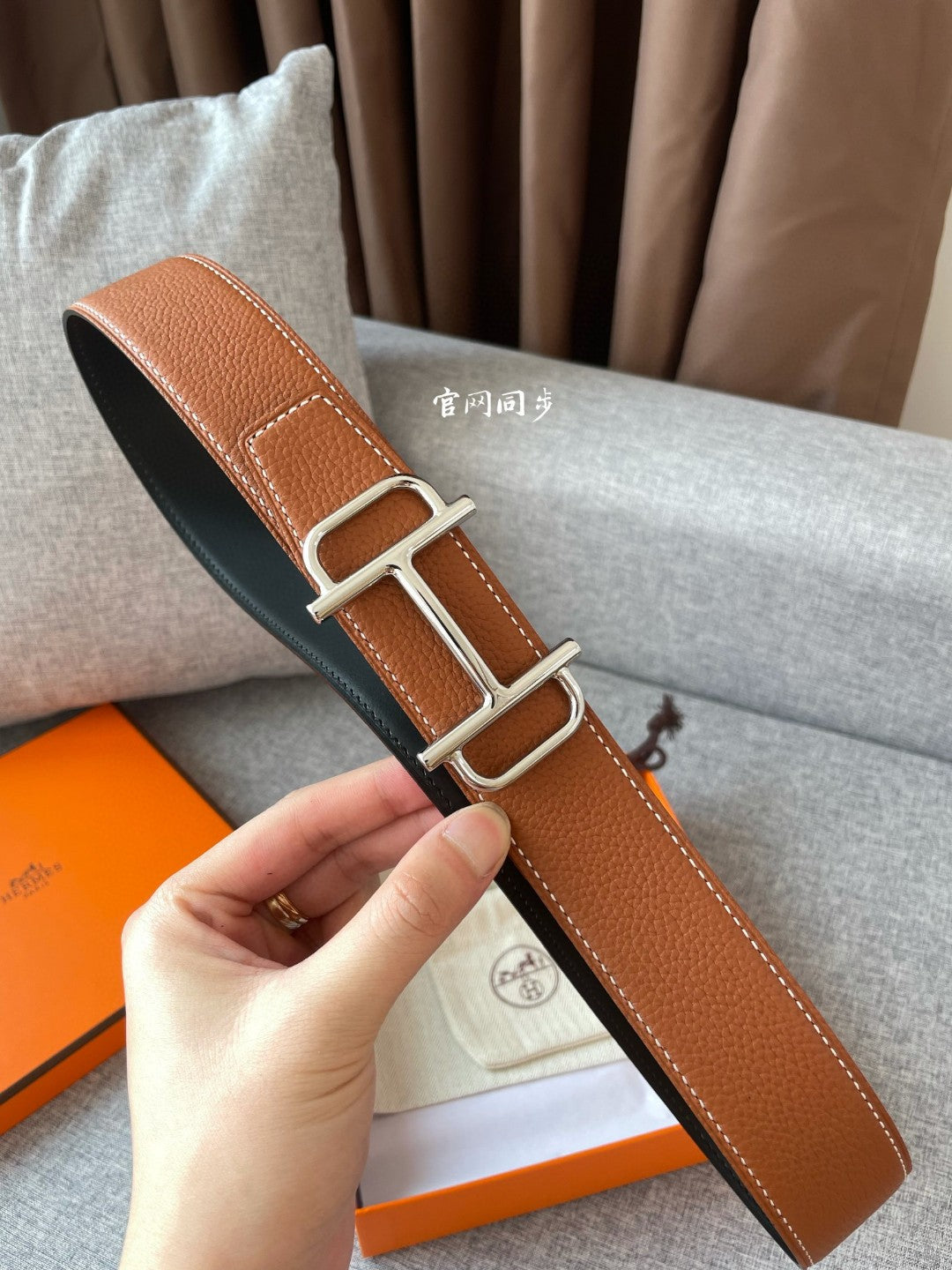Hermes H074562CUZ3 Constance belt buckle & Reversible leather strap 38 mm H990031