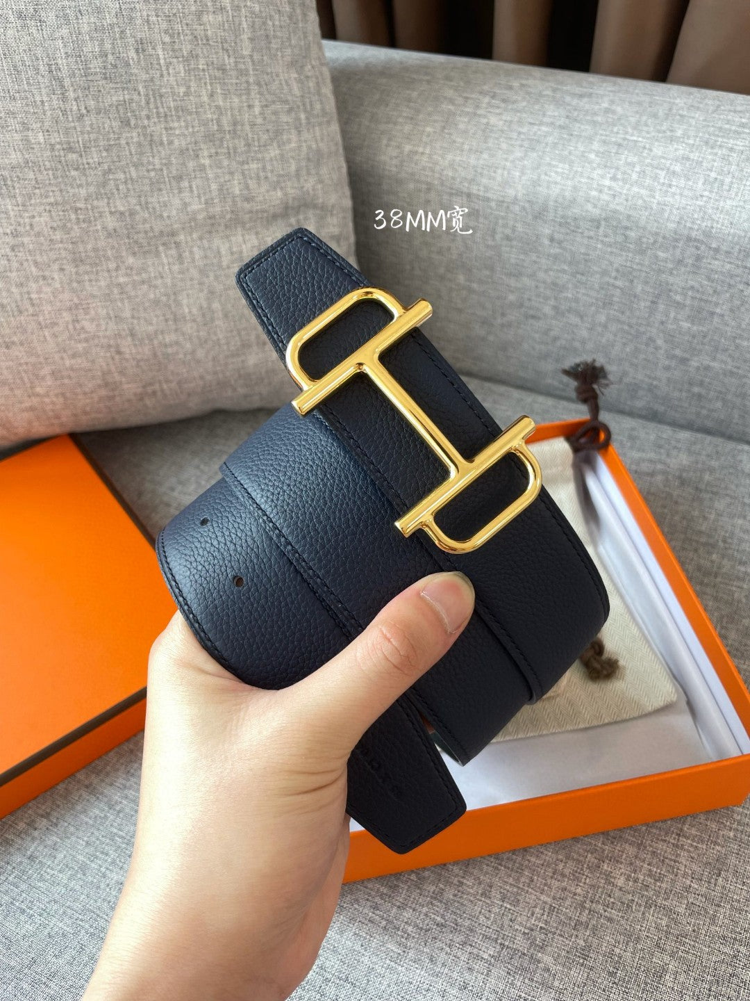 Hermes H074562CUZ3 Constance belt buckle & Reversible leather strap 38 mm H990032