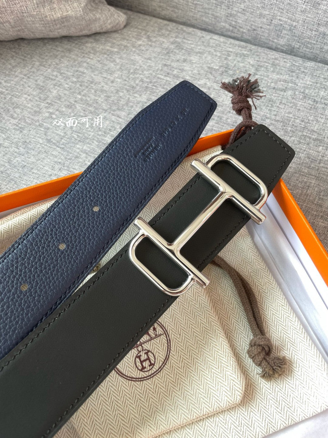 Hermes H074562CUZ3 Constance belt buckle & Reversible leather strap 38 mm H990032