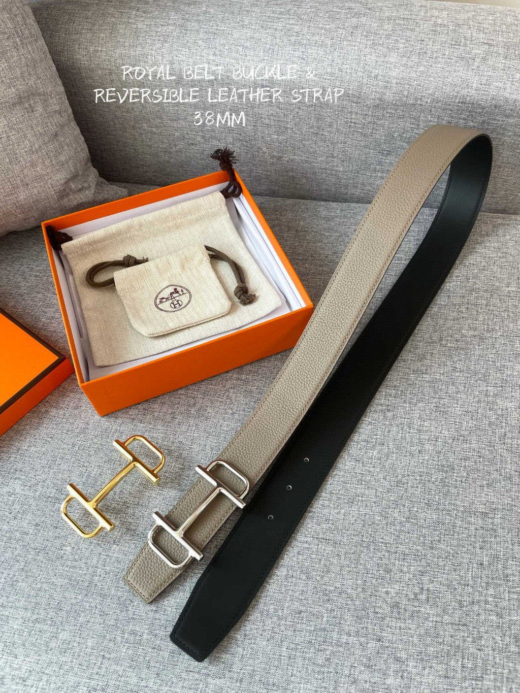 Hermes H074562CUZ3 Constance belt buckle & Reversible leather strap 38 mm H990033