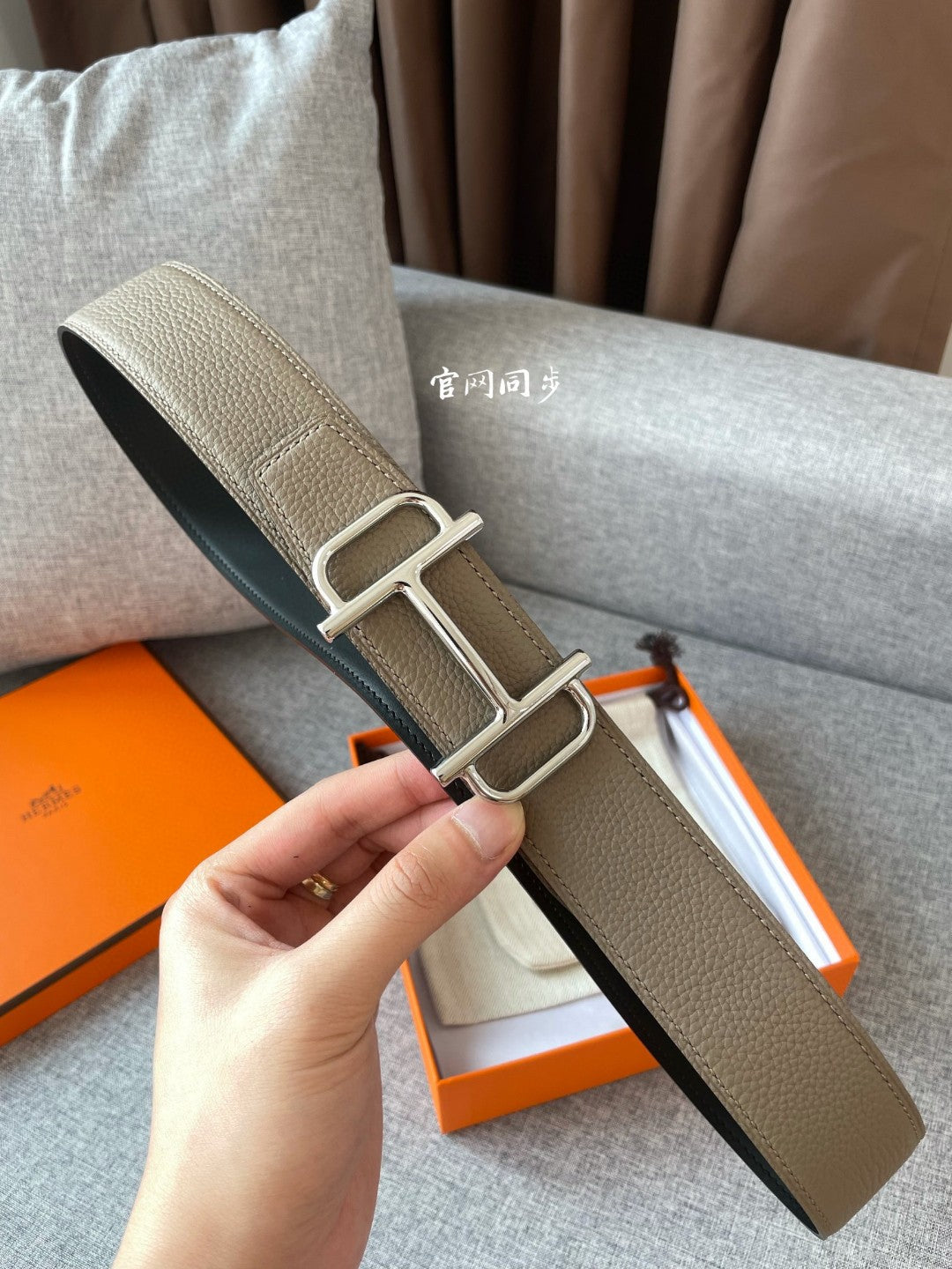 Hermes H074562CUZ3 Constance belt buckle & Reversible leather strap 38 mm H990033