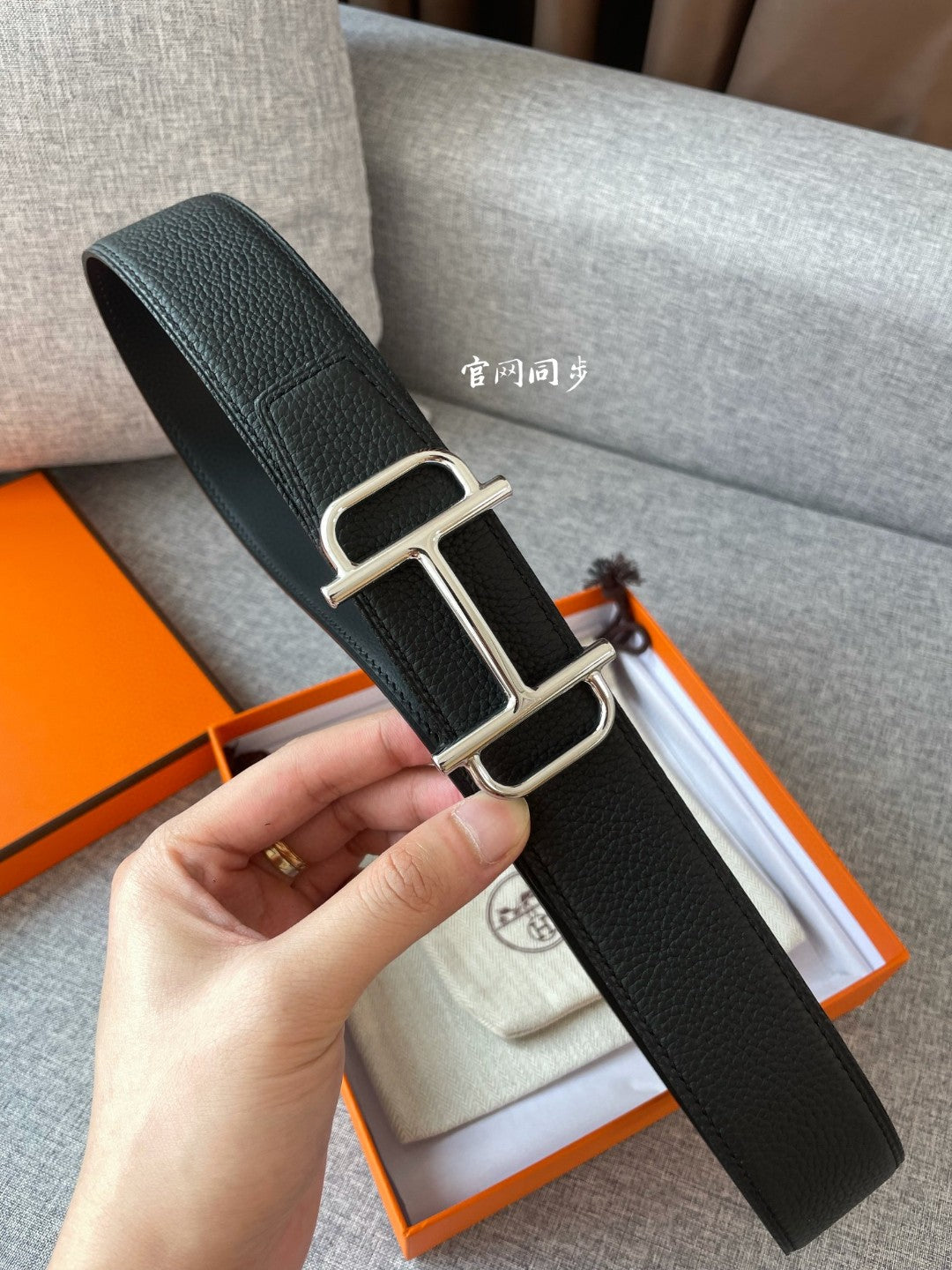 Hermes H074562CUZ3 Constance belt buckle & Reversible leather strap 38 mm H990034 - Gold / '--Please Select-- - View 3
