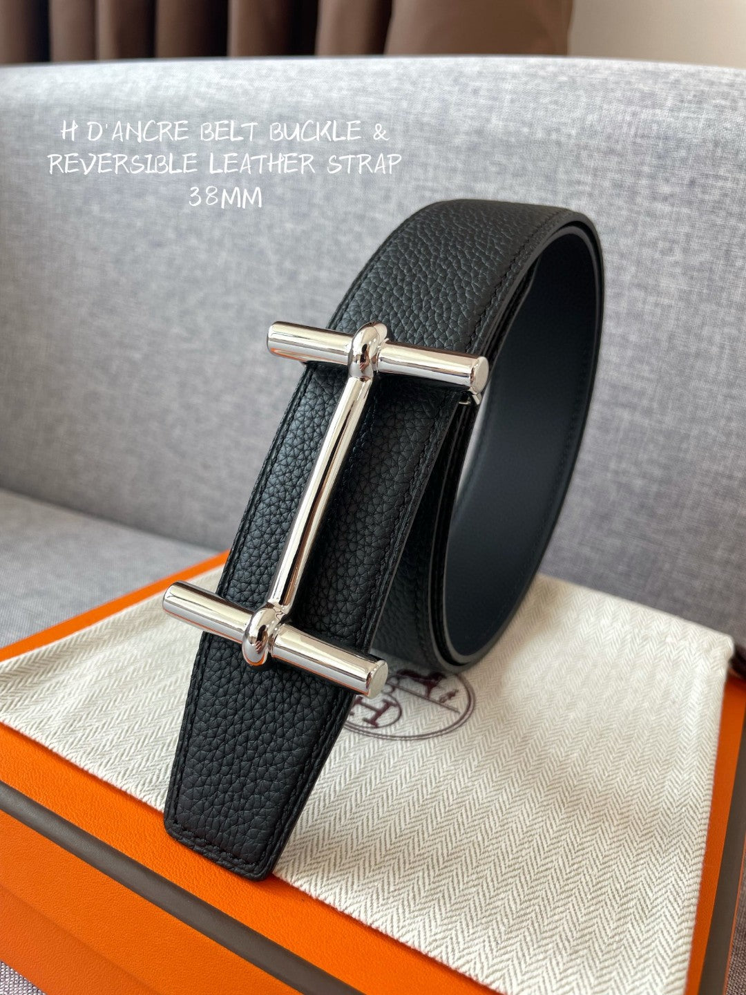 Hermes H074562CUZ3 Constance belt buckle & Reversible leather strap 38 mm H990035